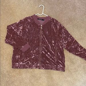 Max Jeans crushed velvet bomber jacket Sz 2x